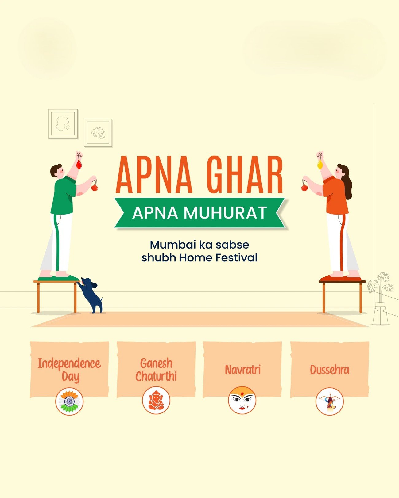 Apna Ghar Apna Muhurat campaign artwork
